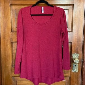 LLR Lynae (long sleeve tee shirt) in heathered red